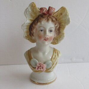 Thames Japan Head Vase Victorian Style Lady 5.5" Tall #4961 Bust Style Vintage